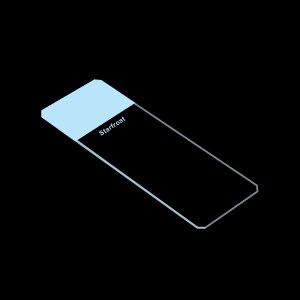 Platinum Starfrost Slides, 90 Deg Clipped Corner, Blue 1440/cs