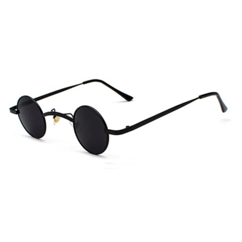 Lunettes de soleil rondes protection contre éblouissement avec monture fine en métal