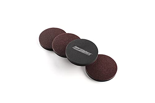 Super Sliders 3 1/2" Round Reusable Furniture Sliders For Hard Surfaces - Effortless Moving And Surface Protections, Brown (8 Pack) #TOP5