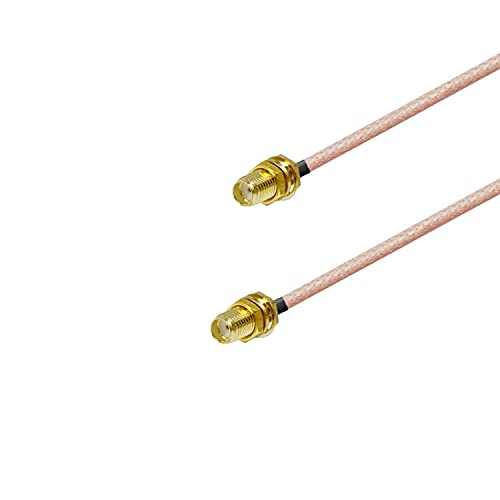 Vecys 2PCS SMA Female to Female Cable SMA Bulkhead Female Pigtail Cable RG316 6"/15cm, 15CM 2 - Image 3