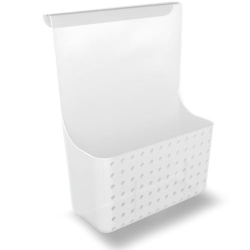madesmart Over Door Cabinet Organizer, Frost | open bin, space saving, cleaners pantry items, under sink supplies, woman owned
