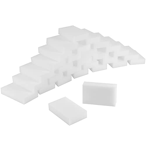 JOIKIT 100 Pack 8x5x3cm Magic Eraser Sponges, Magic Cleaning Sponge Eraser Pads Melamine Sponge Foam Blocks for Walls, Kitchen, Bathroom Stains Mark Removal