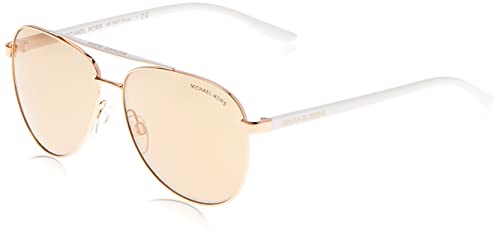 Michael Kors Hvar Pilot Sunglasses in Rose Gold Mirror MK5007 1080R1 59, Gold (rose gold/rose gold flash), 59