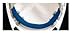 Replacement Brow Pad for Omega II Hard Hats, Blue Cushioned Pad (Lot 12)