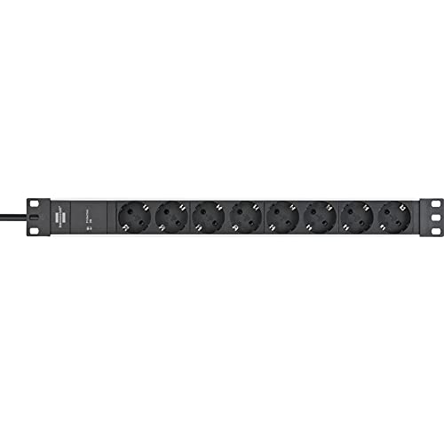Regleta de 8 tomas Brennenstuhl ALU-Line de 19 pulgadas con cable de 2m 3