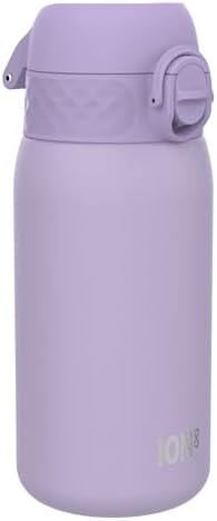 ion8 Kinder Trinkflasche, Edelstahl Leicht 400ml, Nicht Isoliert, Auslaufsicher, Einhandöffnung, Sichere Verriegelung, Spülmaschinenfest, Klappdeckel, Tragegriff, Leicht zu Reinige