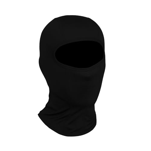 Image of Reise 4-Way Stretch Haut Balaclava for Bikers| Ergonomic Cut Moisture Wicking 100% Breathable Fabric Black