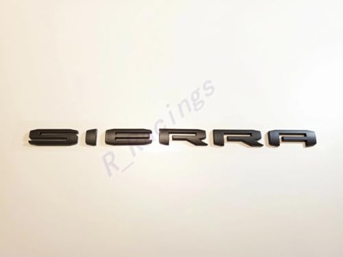 4Pcs Kit Denali Sierra Emblems Letter Badge 3D Nameplate Compatible with 2019-2026 Sierra 1500 2500HD 3500HD 86532074 (4pack Matte Black) by NATUBAS - Used condition - Image 5