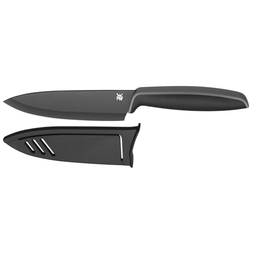 Foto von WMF Touch Messerset 2-teilig, Küchenmesser mit Schutzhülle, Messer Set Spezialklingenstahl antihaftbeschichtet, scharf, Kochmesser, Gemüsemesser, schwarz