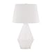 Hudson Valley Lighting L1379-AGB Rickman Contemporary 1 Light Table Lamp Ceramic/Linen Base with White Linen Shade, Aged Brass Finish with White Linen Shade