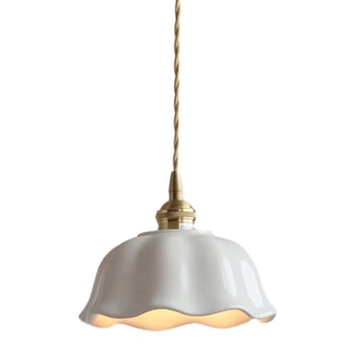 Lustre céramique blanche suspension réglable pour en finir avec l'ombre