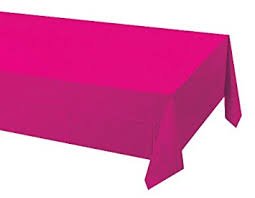 Mountclear 12-Pack Disposable Plastic Tablecloths 54 X 108 Inch Size Table Cloth Inch Size Table Cloth (Hot Pink) #TOP4