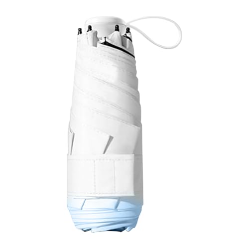 Kustimantu Paraguas de viaje | Paraguas plegable compacto ligero, compacto, anti-UV y lluvia, Unisex adulto para uso diario al aire libre, azul, Se référer au descriptif