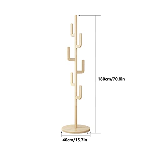 Stand Stand Stand Stand Solid Wood Coat Rack Gratuit Hall Hall Heat Arbre avec 6 crochets et base ronde stable for sacs… - Les Beatles, Paul McCartney, John Lennon, RIngo Starr, George Harrison Stand Stand Stand Stand Solid Wood Coat Rack Gratuit Hall Hall Heat Arbre avec 6 crochets et base ronde stable for sacs… – Image 3