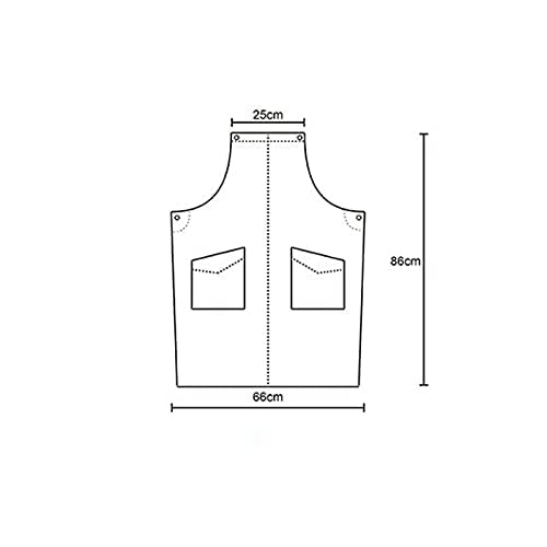 Tablier en Toile, croisé dans Le Dos, avec Bretelles en Coton, pour Barista, Barman, pâtissier, Personnel de Service, Uniforme, Fleuriste, barbier, Coiffeur, Peintre, Tablier de Travail (ble