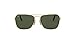 Produktbild Ray-Ban Herren Caravan Sonnenbrille, Gold (Gold/DarkGreen), One Size (58)