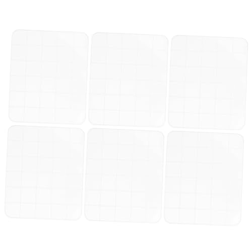 BEBEMOKO Crylic Stamp Blocks 6pcs Stamping Tool Non-Slip Grip for Cards Journals