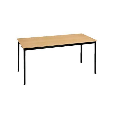 Générique Table Multi-usages hêtre L 160 x P 80 cm - Éco (Hêtre, P 74 x H 160 x L 80 cm, Noir)