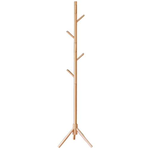 Porte-manteau en bois massif noble et sa base triangulaire stable pour chambre