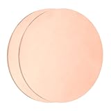 QUARKZMAN 2 Stück Reine Kupfer-Rundplatte 0.04 Zoll (1mm) Dick 3.1 Zoll (80mm) Durchmesser C1100 Kupfer-Rundscheibe Metall-Zuschnitt Material Für Basteln DIY Elektroreparatur Industrie