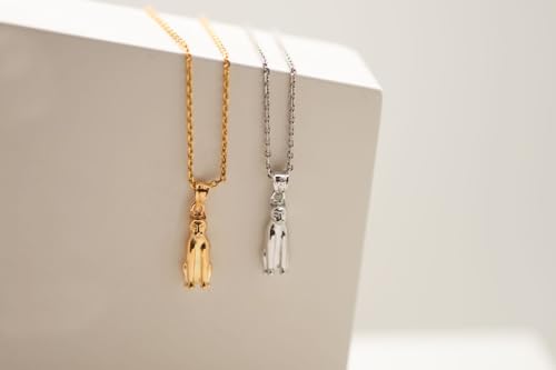 Pendentif chat Égypte ancienne plaqué or 18 carats, le cadeau d'anniversaire idéal