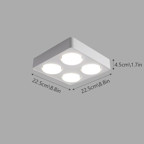 Lámpara de techo LED moderna empotrable con 3 colores de luz para pasillo 8