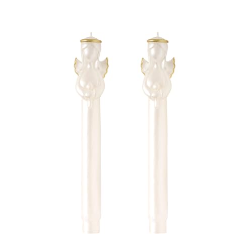 Mud Pie Christmas Angel Gold Christmas Taper Candle Set