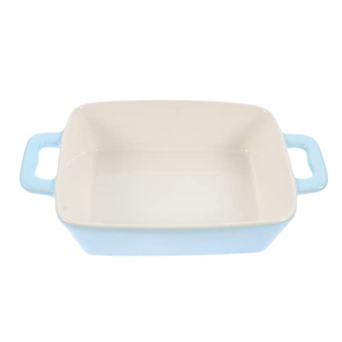IMIKEYA Sartén Para Risotto Sartenes Cuadradas Para Hornear Plato De Crema Brulée Plato De Pescado Rectangular Utensilios Para Hornear De Porcelana Plato De Cazuela Plato De