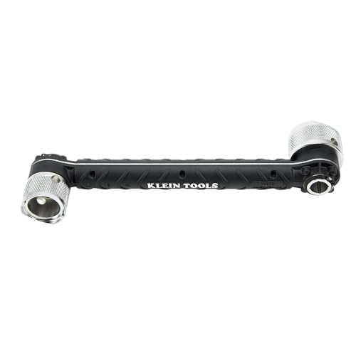Klein Tools 56999 Conduit Locknut Wrench for 1/2-Inch and 3/4-Inch Connectors Direct Drive Heads Rotate