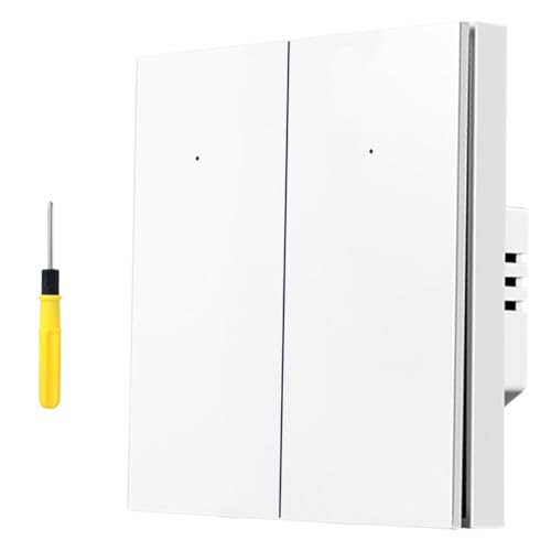 Acmerota Interruptor de Luz Inteligente WIFI Interruptor de Pared 1Gang 1Way (Neutro Requerido, Balancín Simple Grande), para Alexa Interruptor de Luz Inteligente, No Requiere HUB
