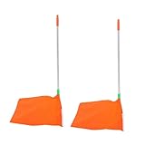 Beavorty 2 Piezas Recogedores de Basura Metálicos Plegables con Mango Resistente y Portátil para Jardín Oficina y Hogar Diseño para Limpieza Residuos Color Naranja