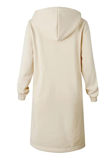 FLITAY Women Casual Long Sleeve Fashion Solid Color Jacket V Neck Loose Winter Zipper Coat with Pockets3