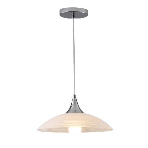 Luminaire d'Îlot de Cuisine en Verre Blanc Sublimer Votre Table à Manger