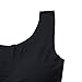 Tshirt Bras for Women Seamless Wire Free High Support 360 Stretch Longline Sport Bra Push Up Bra Full Coverage Underwear for Seniors Plus Size Clothes Fashion Trendy 2025 Summer Daily Black