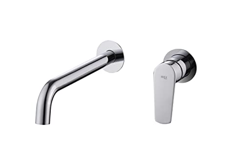 IMEX - Grifo de lavabo empotrado monomando fabricado de latón Serie Bélgica - Mezclador Bañera Empotrado Grifería Baño Monomando Agua Fría/Caliente Cromo - GLZ044