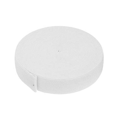 Trimming Shop25mm (1 Inch) White Elastic Band, 1 Metre Flat Stretch Cord for Sewing, Dressmaking, Waistband, Haberdashery, Wig, DIY Arts & Crafts Projects