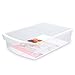 Cajón para frigorífico de plástico transparente 7,5 L. Organizador, recipiente de almacenamiento de alimentos extraíble para nevera con tirador (9,3 x 25,3 x 37,8 cm)