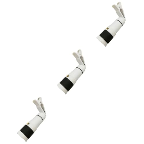 Housoutil 3pcs Telephoto Lens with Tripod Monocular Lens Tripod Phone Zoom Telephoto Lens Smart Cell Phone Lens 12 Phone Lens Observing Lens Phone Camera Attachment White Telescope X8