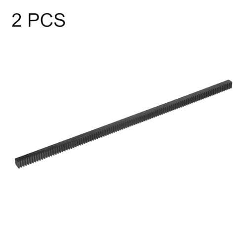 Image of uxcell Steel Gear Rack, 2 Pcs 1.5Mod 500mm x 15mm x 15mm Total 3.3 ft Heavy Duty Straight Linear Spur Rack for Machines Automotive