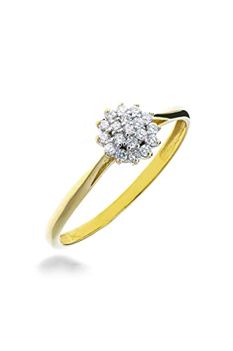 Anillo de oro solitario flor, 22, Oro amarillo