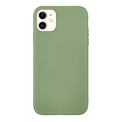 Boîtier FEFLO iPhone 11, résistant aux Chutes, antidérapant, TPU en Plastique Doux et abrasif, boîtier Ultra Mince (Vert Clair) Cover