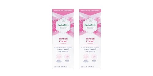 Balance Activ Thrush Cream Internal & External Use Works Naturally Relieves Thrush Symptoms & Prevents Recurrence 5 Applicators (30ml) Pack of 2