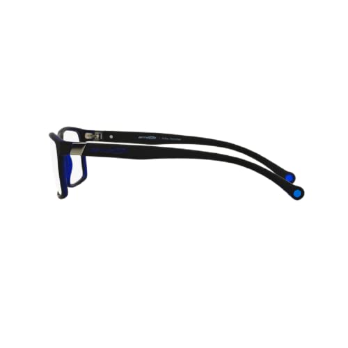 Óculos de Grau Arnette AN7075L 2248 Preto Fosco Azul Lente Tam 54