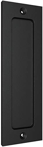 Tibres - 7" Sliding Barn Door Handle - Flush Pull Handle for Sliding Doors Cabinets Closet and Drawers - Black