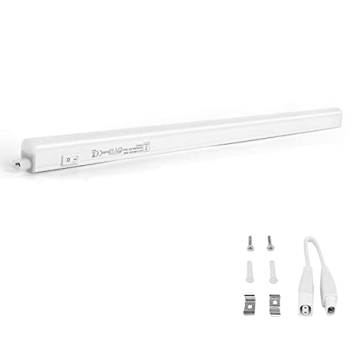2er-Set LED Unterbauleuchten Lichtleisten 60cm tageslichtweiß 6500K 800lm hell blendfrei mit An/Aus-Schalter 1,5m Netzkabel mit Euro-Stecker inkl. Verbindungskabel & Montagezubehör L573xB22xH30mm