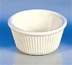 Ramekin, 3 oz., 3-1/434; dia., fluted, melamine, bone, NSF