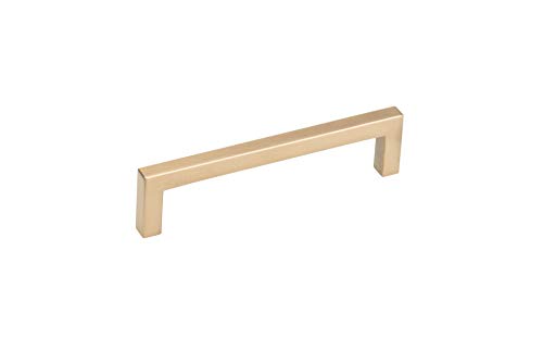Richelieu Hardware BP873128CHBRZ Lambton Collection 5 1/16-inch (128 mm) Center-to-Center Champagne Bronze Modern Rectangular Cabinet and Drawer Pull Handle for Kitchen, Bathroom, and Furniture