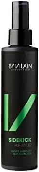 By Vilain Sidekick Pre Styling Hair Spray - Professional Hair Grooming Volume Enhancing Primer Heat Protectant, Lifts & Texturizes for Instantly Thicker, Fuller Looking Hair 155ml
