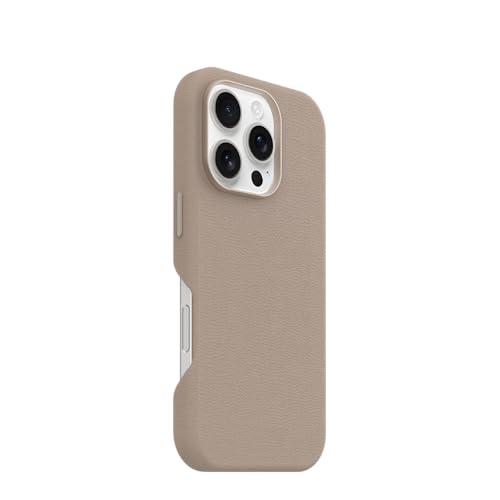 Image of OtterBox iPhone 16 Pro Symmetry Series Cactus Leather for MagSafe - Grey Comfort - Ultra-Thin, Sleek iPhone Case, Premium iPhone Case, MagSafe Compatible