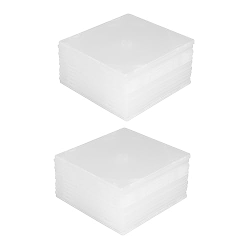 SOLUSTRE 20Pcs Clear CD DVD Storage Case Protective Box with Built Tray for Organizing and Transporting Discs and Lightweight Design